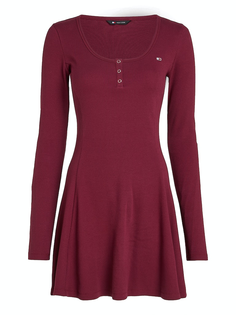 TJW HENLEY FLARE DRESS