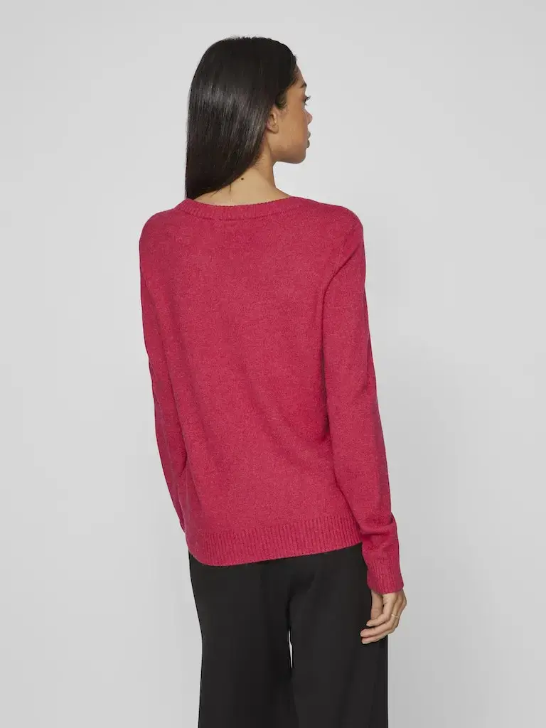 VIRIL O-NECK L/S KNIT TOP - NOOS