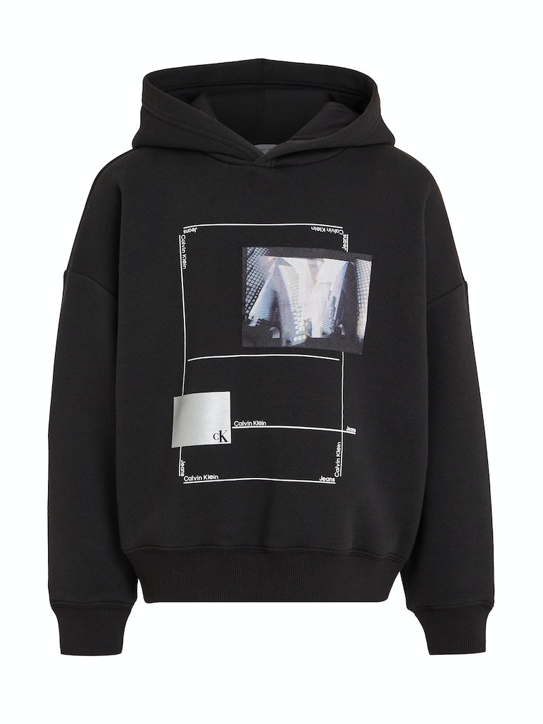 CITY PHOTO PRINT FLEECE HOODIE