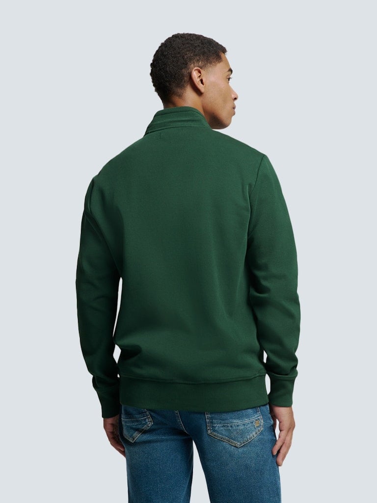 Sweater Full Zipper Twill Jacquard