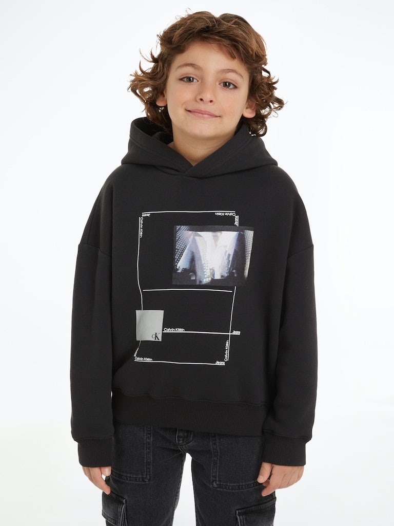 CITY PHOTO PRINT FLEECE HOODIE