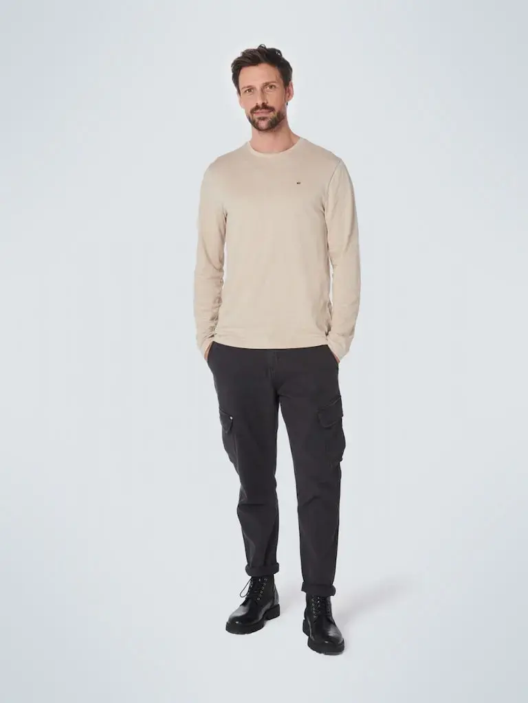 T-Shirt Long Sleeve Crewneck Slub