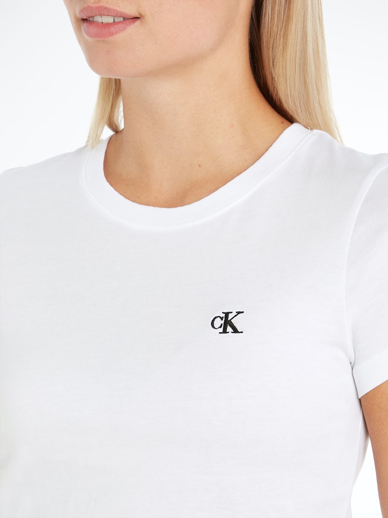 CK EMBROIDERY SLIM TEE