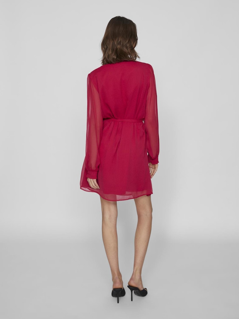 VIFALIA SMOCK V-NECK L/S DRESS - NOOS