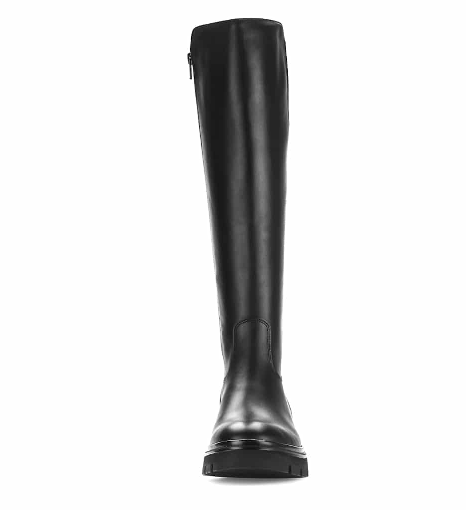 sportliche Stiefel Materialmix Leder/Lederimitat b