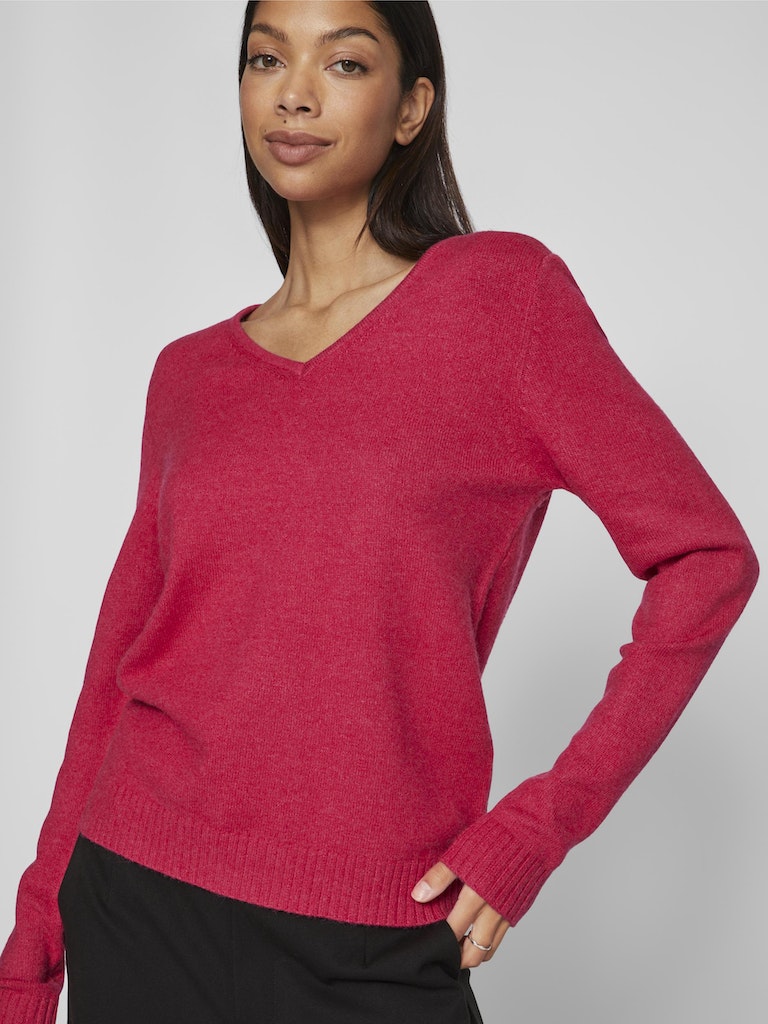 VIRIL V-NECK L/S KNIT TOP - NOOS