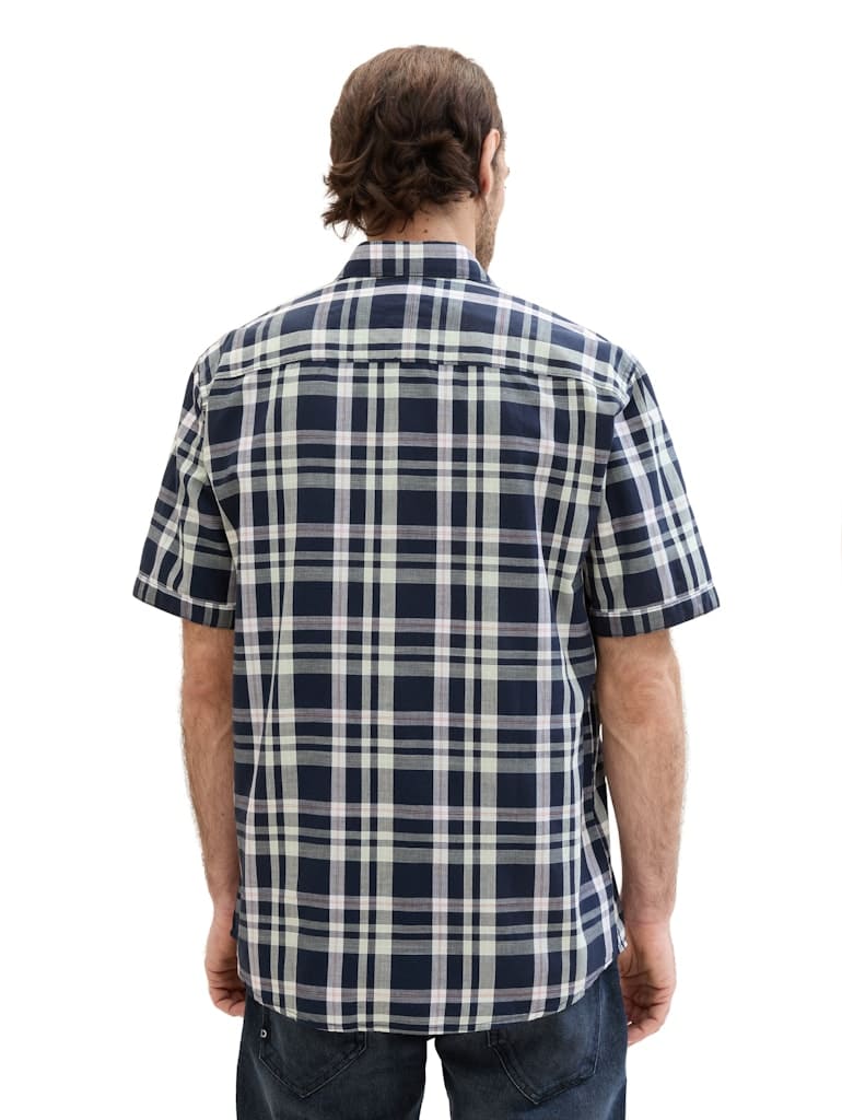 checked slubyarn shirt