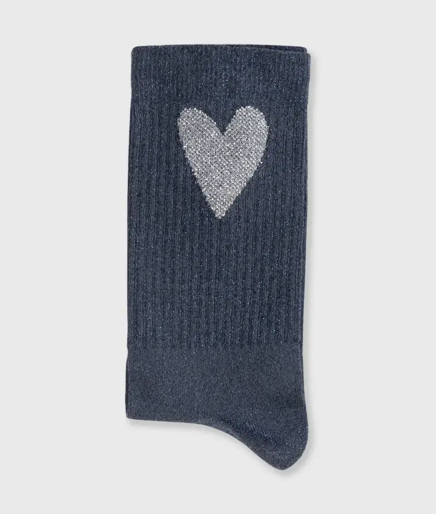 socks lurex heart