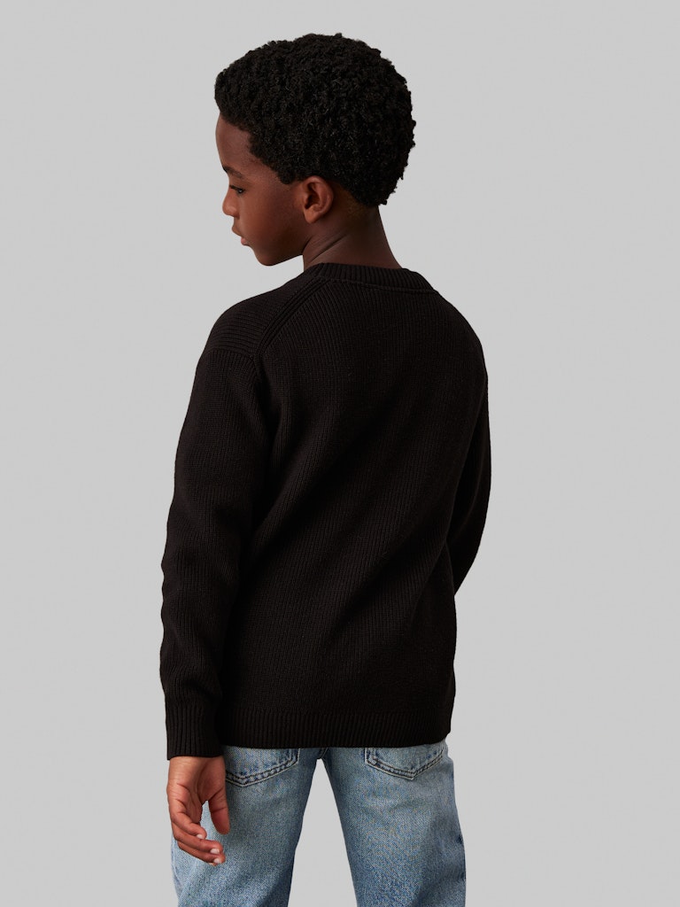 TOWELLING CK STITCH SWEATER