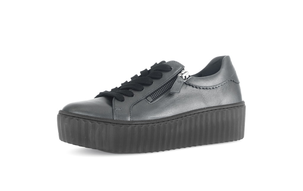 Sneaker low Lackleder schwarz