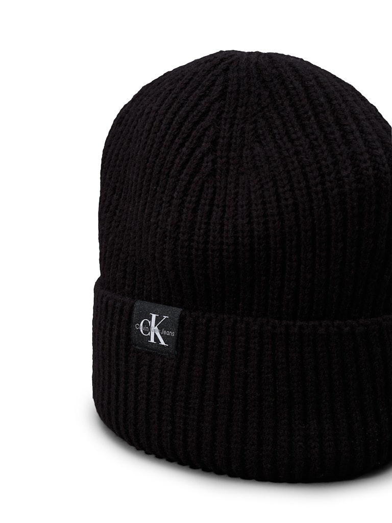 MONOGRAM RIB BEANIE