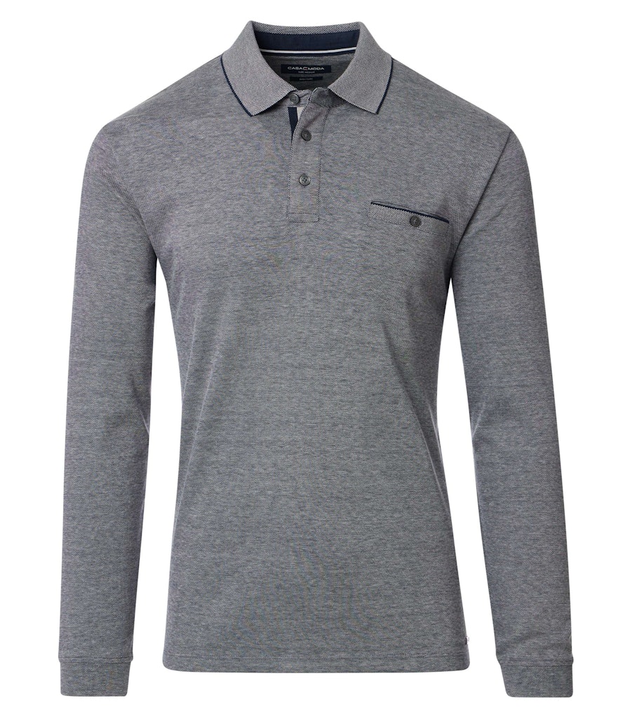 Polo-Shirt Langarm gestreift