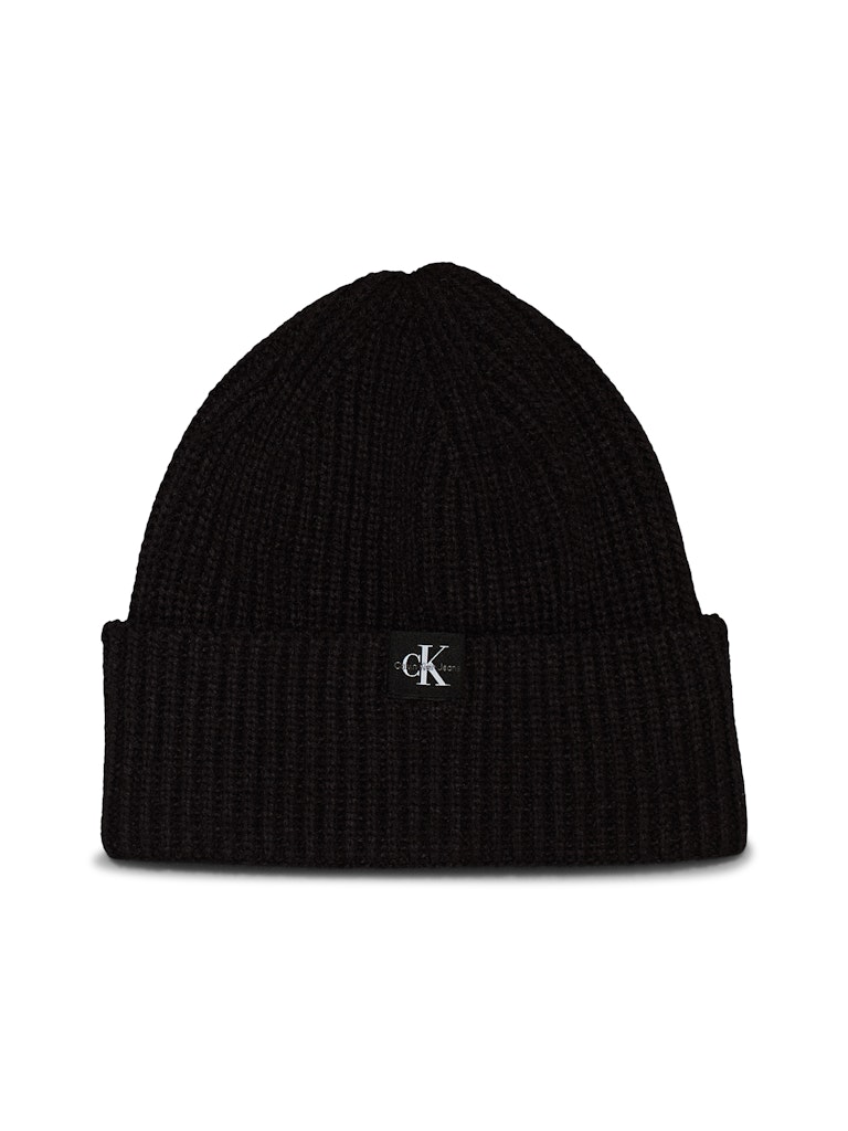 MONOGRAM RIB BEANIE