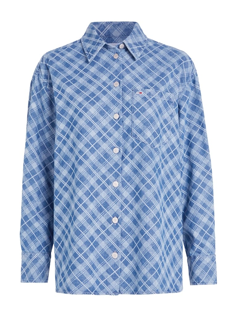 TJW TARTAN CHECK CHAMBRAY SHIRT