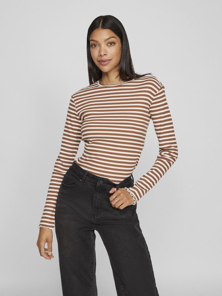 VITHESSA O-NECK L/S TOP - NOOS