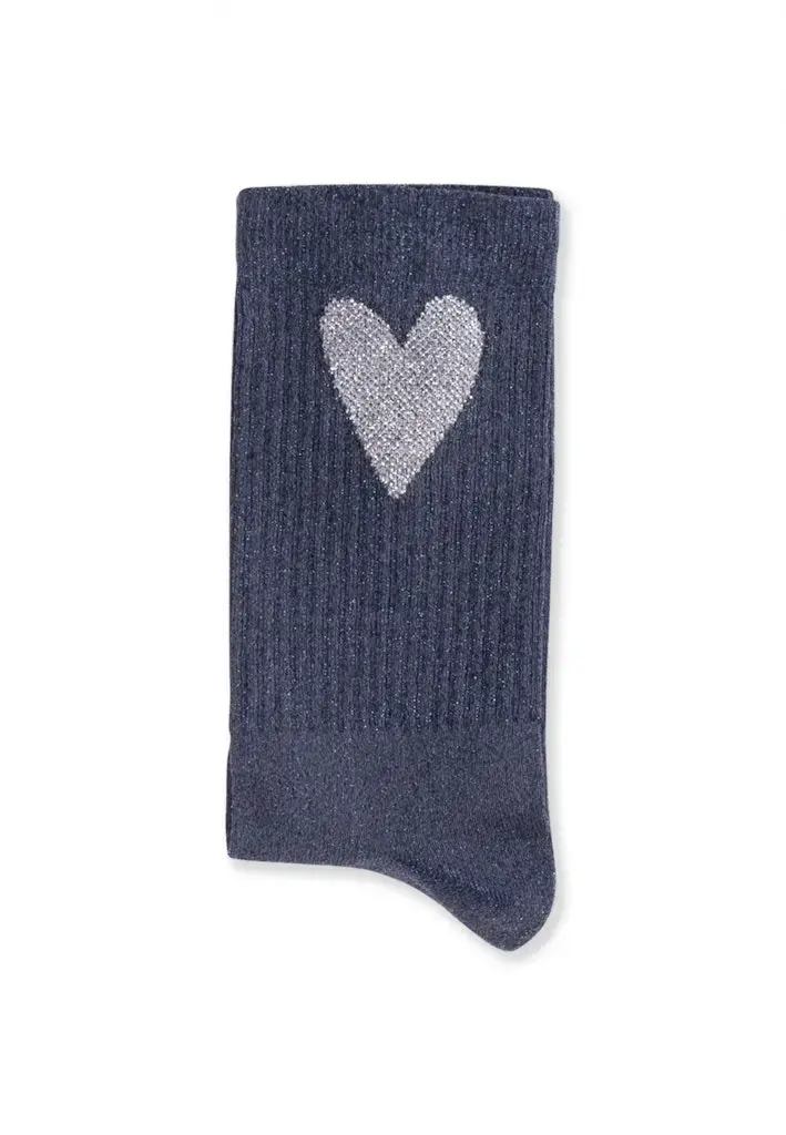 socks lurex heart