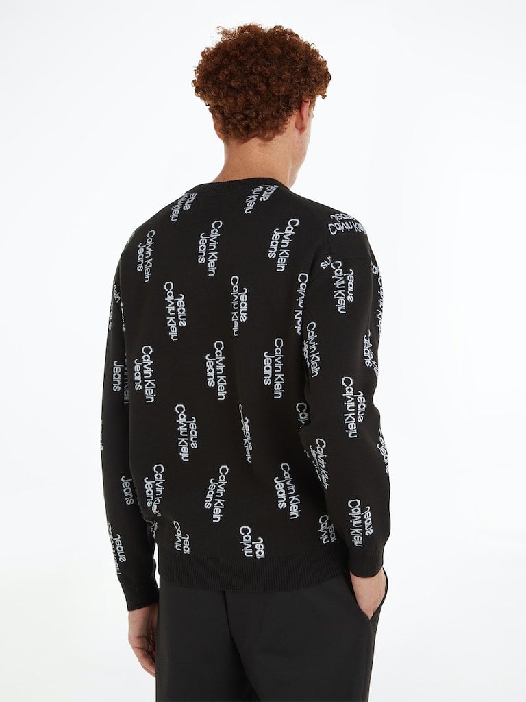 STACKED LOGO AOP SWEATER