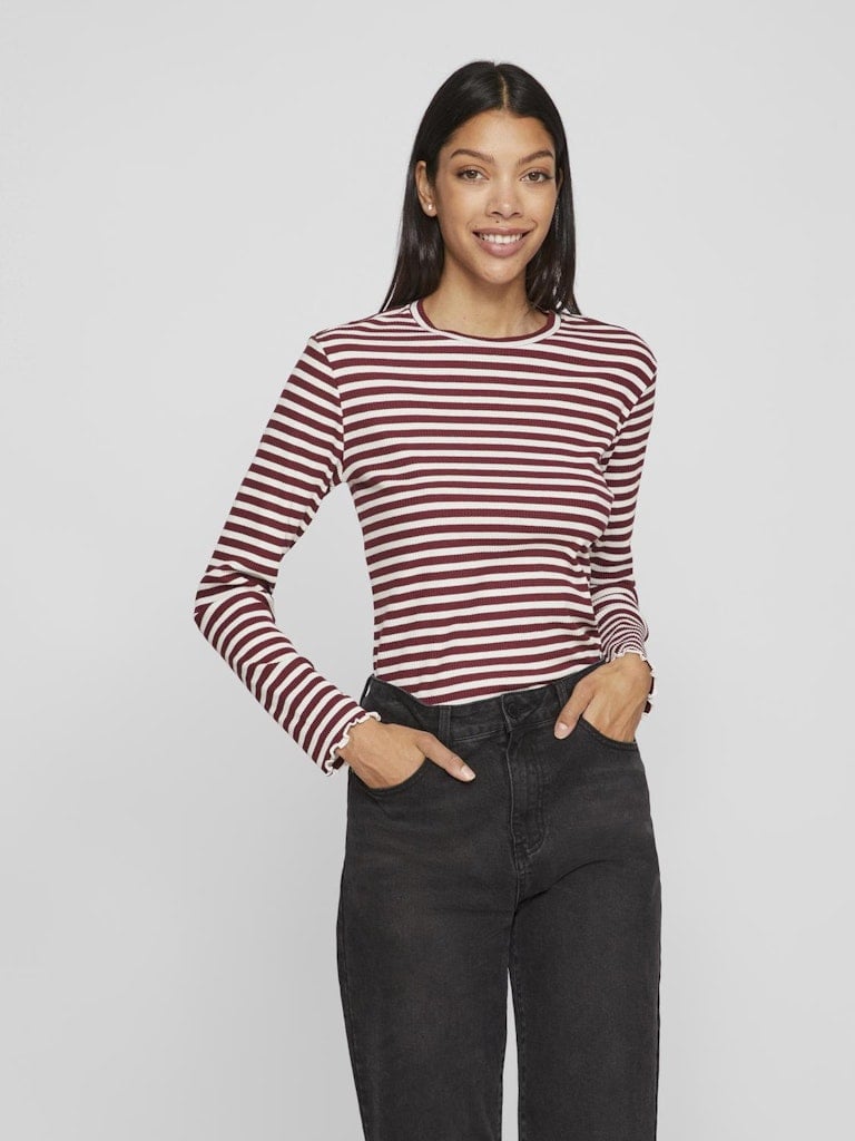 VITHESSA O-NECK L/S TOP - NOOS