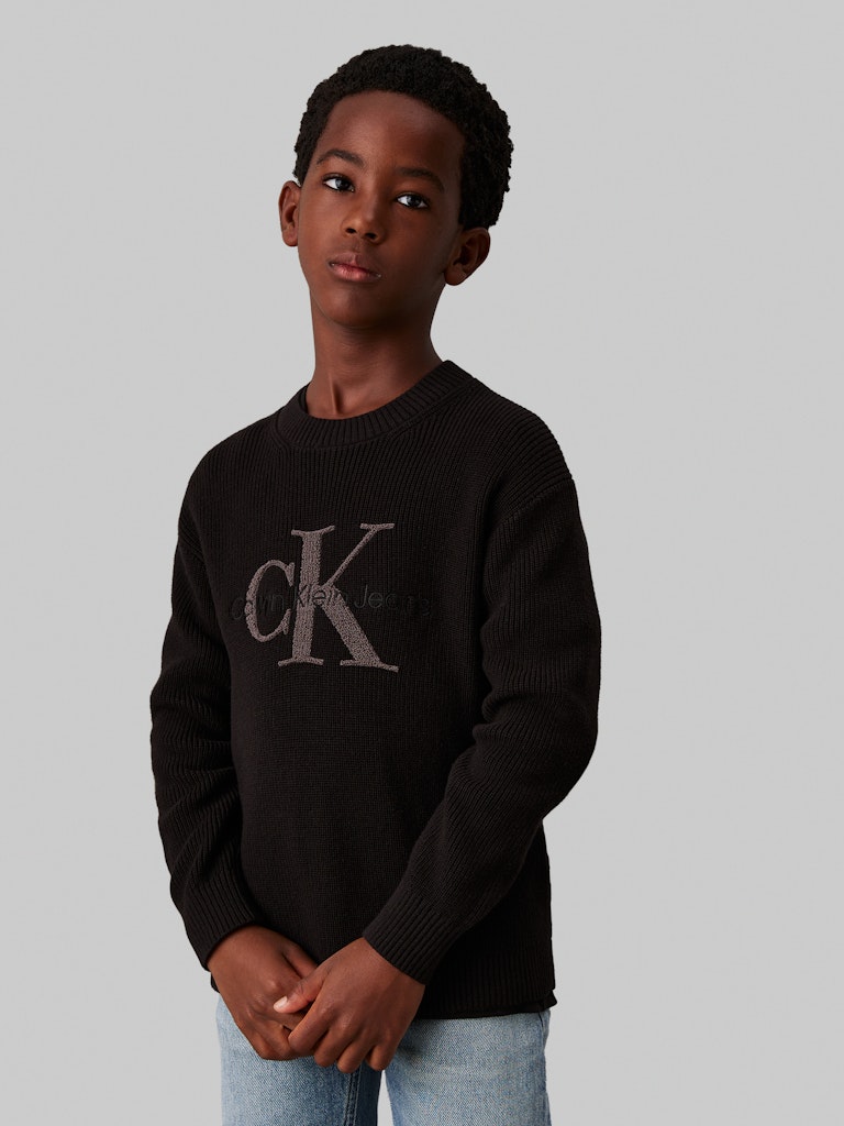 TOWELLING CK STITCH SWEATER