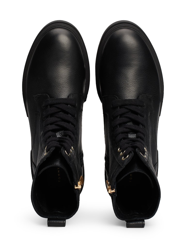 BICOLOR LEATHER LACE-UP