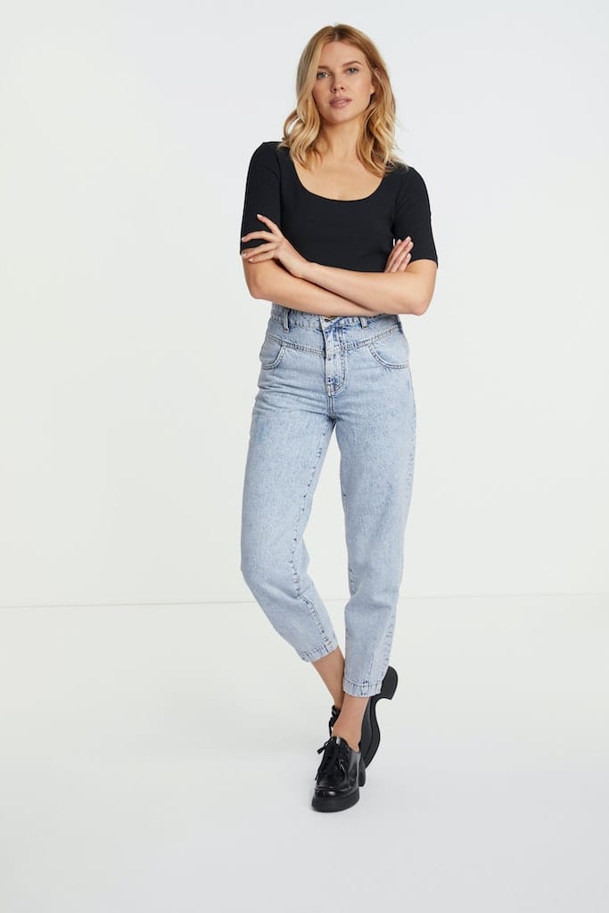 Slouchy blue denim organic