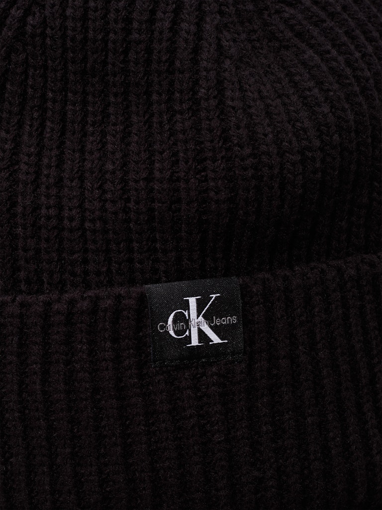 MONOGRAM RIB BEANIE