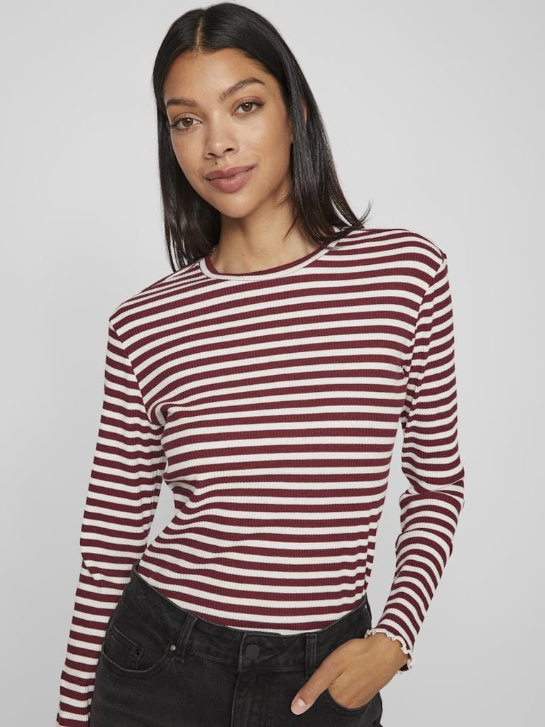 VITHESSA O-NECK L/S TOP - NOOS