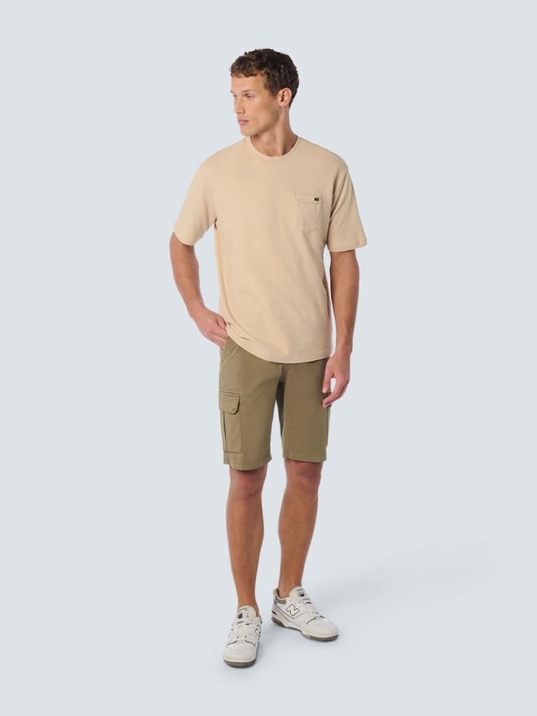 Short Cargo Garment Dyed + Stone Washed Stretch