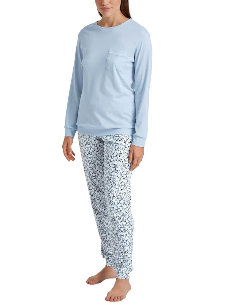 DAMEN Pyjama mit Bündchen