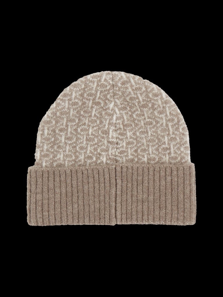 MONOGRAM FOLD TURN UP BEANIE