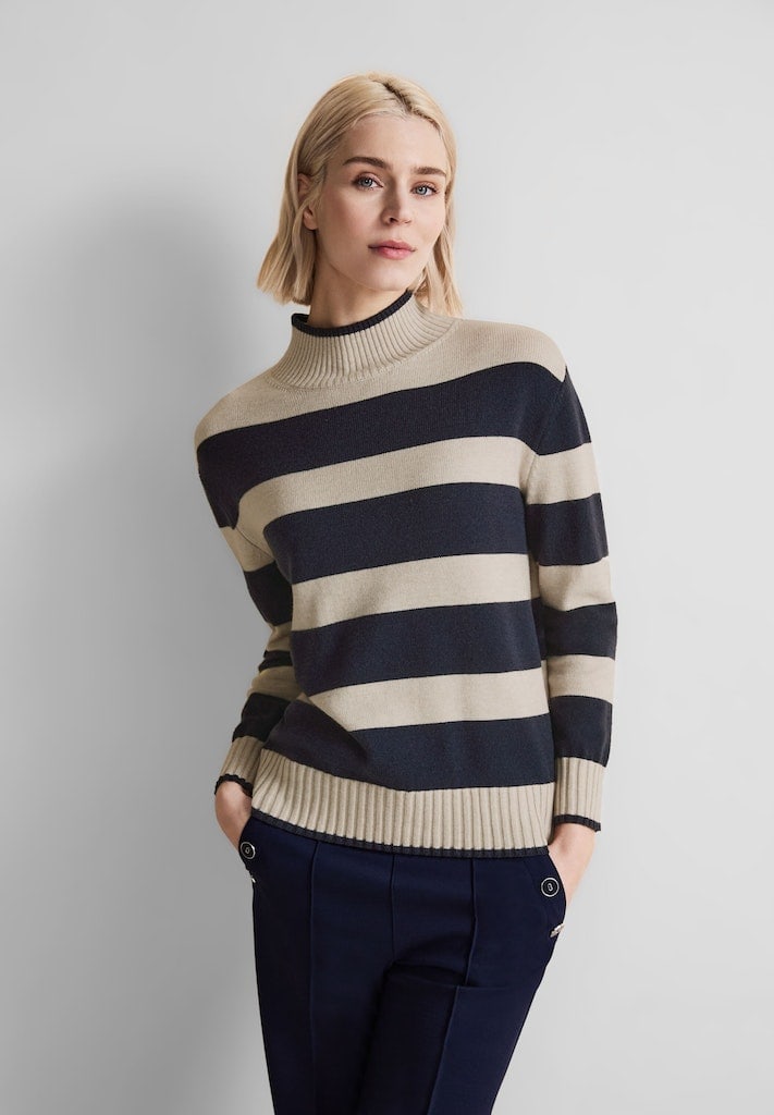 Streifen Strickpullover