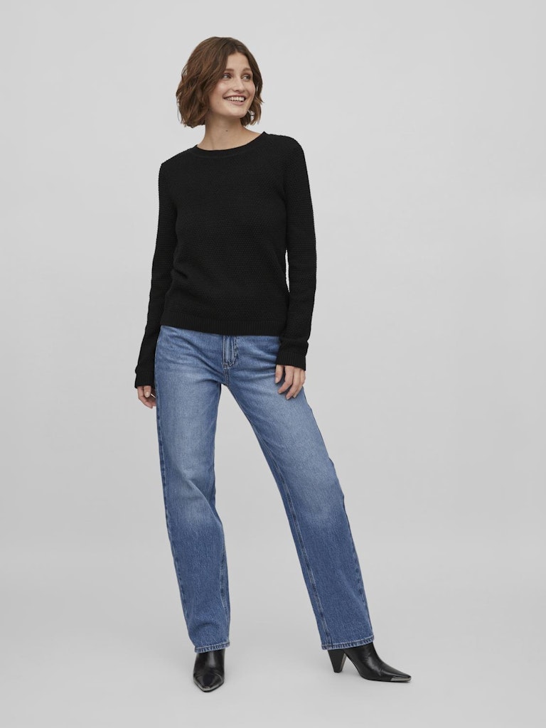 VIDALO O-NECK L/S KNIT TOP- NOOS