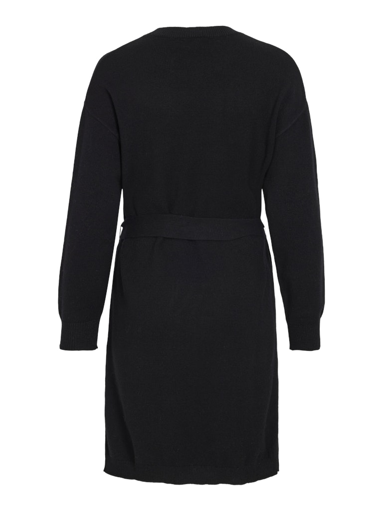 VIRIL O-NECK L/S BELT KNIT DRESS - NOOS