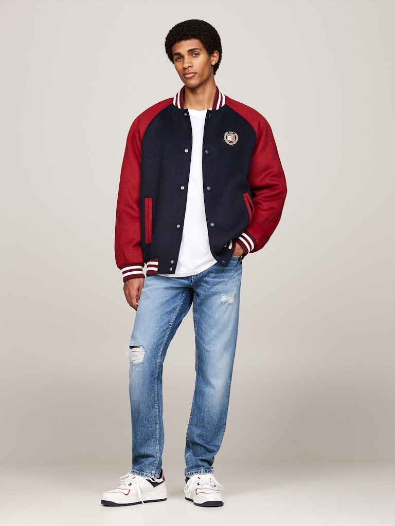 TJM WOOL BLEND CREST BOMBER