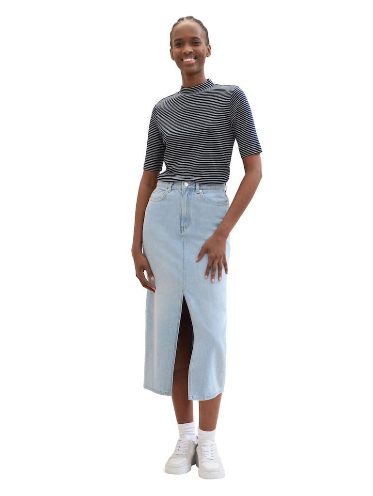 Midi-Jeansrock mit Tencel™ Lyocell