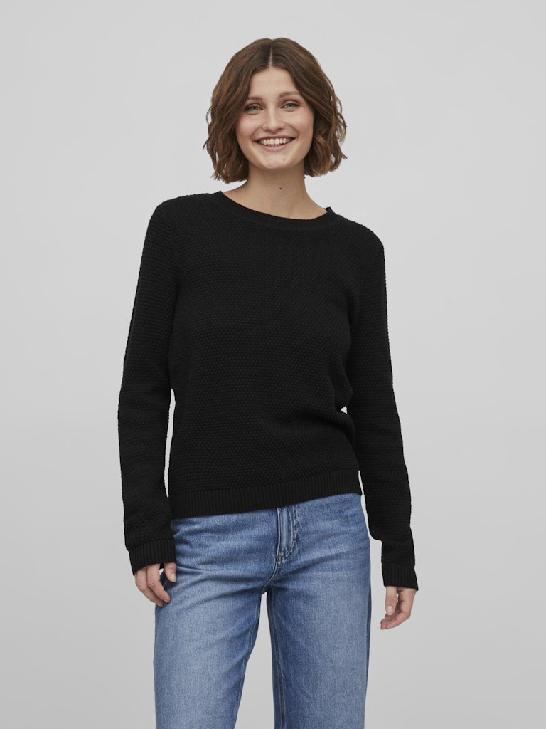 VIDALO O-NECK L/S KNIT TOP- NOOS