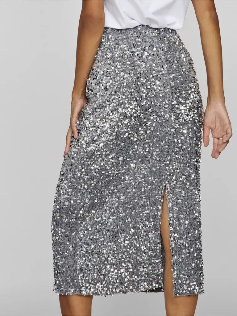 VIFAITH HW MIDI SEQUIN SKIRT/VOL