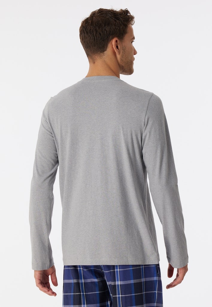 Langarmshirt Knopfleiste