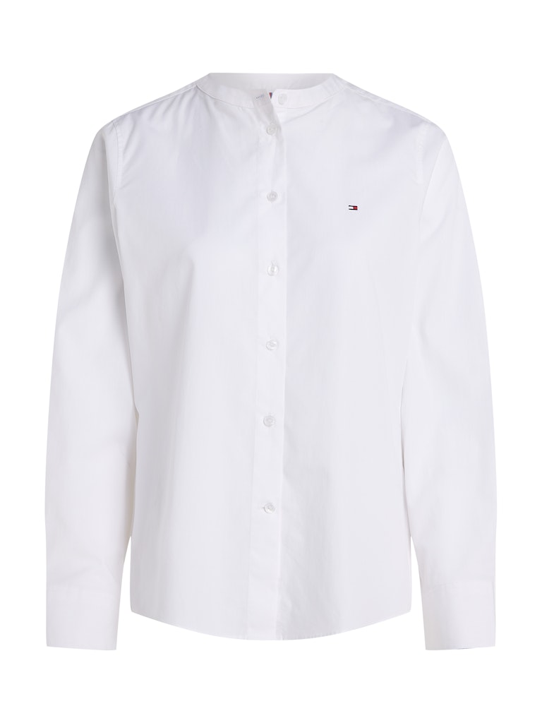 COLLARLESS POPLIN REGULAR SHIRT