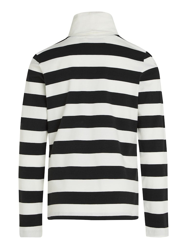 SLIM ROLL NECK STRIPE LS T-SHIRT