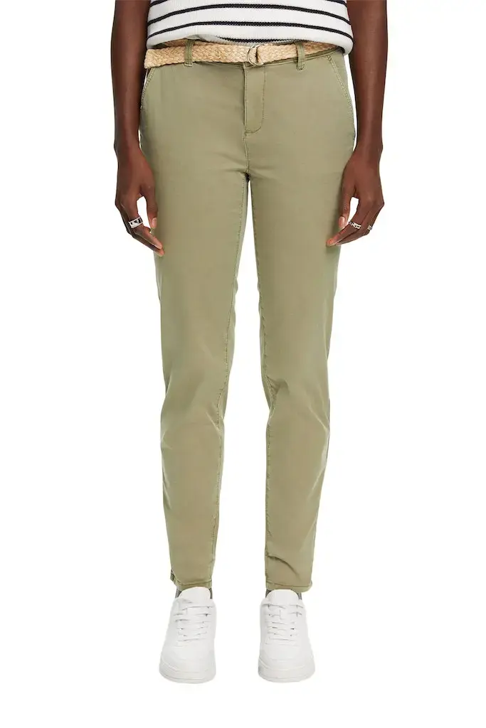 Cropped Chino aus Bio-Baumwolle