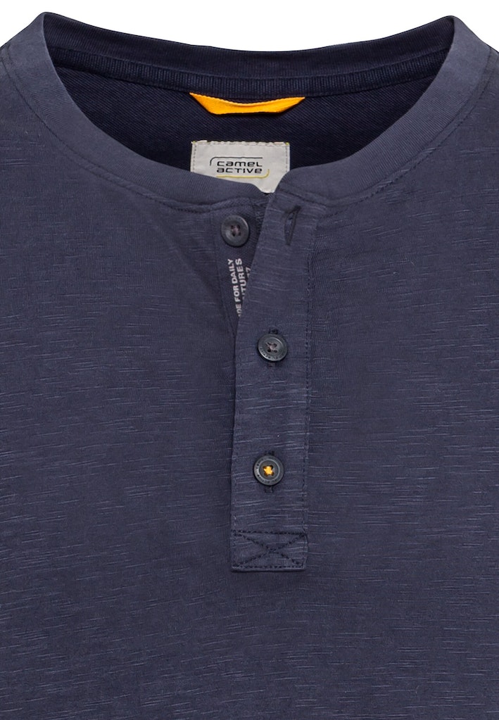 Henleyshirt aus nachhaltigem Organic Cotton