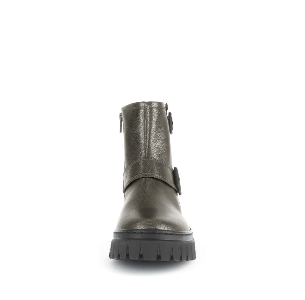 Biker Boots Glattleder schwarz