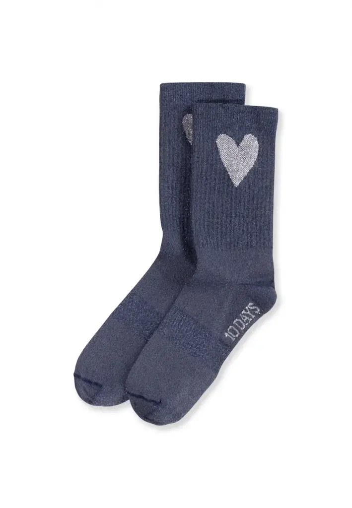 socks lurex heart