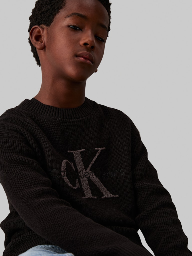 TOWELLING CK STITCH SWEATER