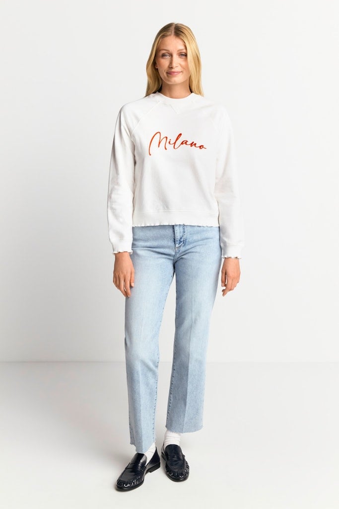 Sweatshirt with application "Milano" organic