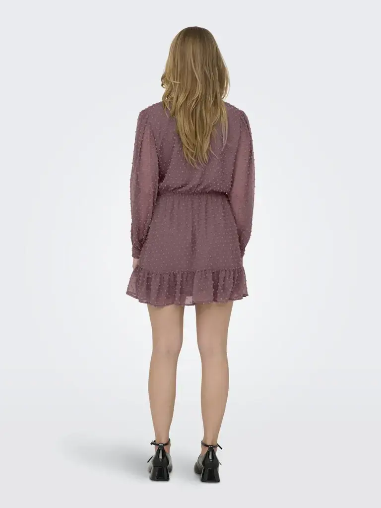 ONLTIVA L/S DOBBY FAKE WRAP DRESS WVN