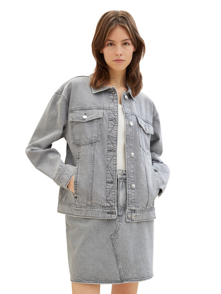 Oversized Jeansjacke mit recycelter Baumwolle