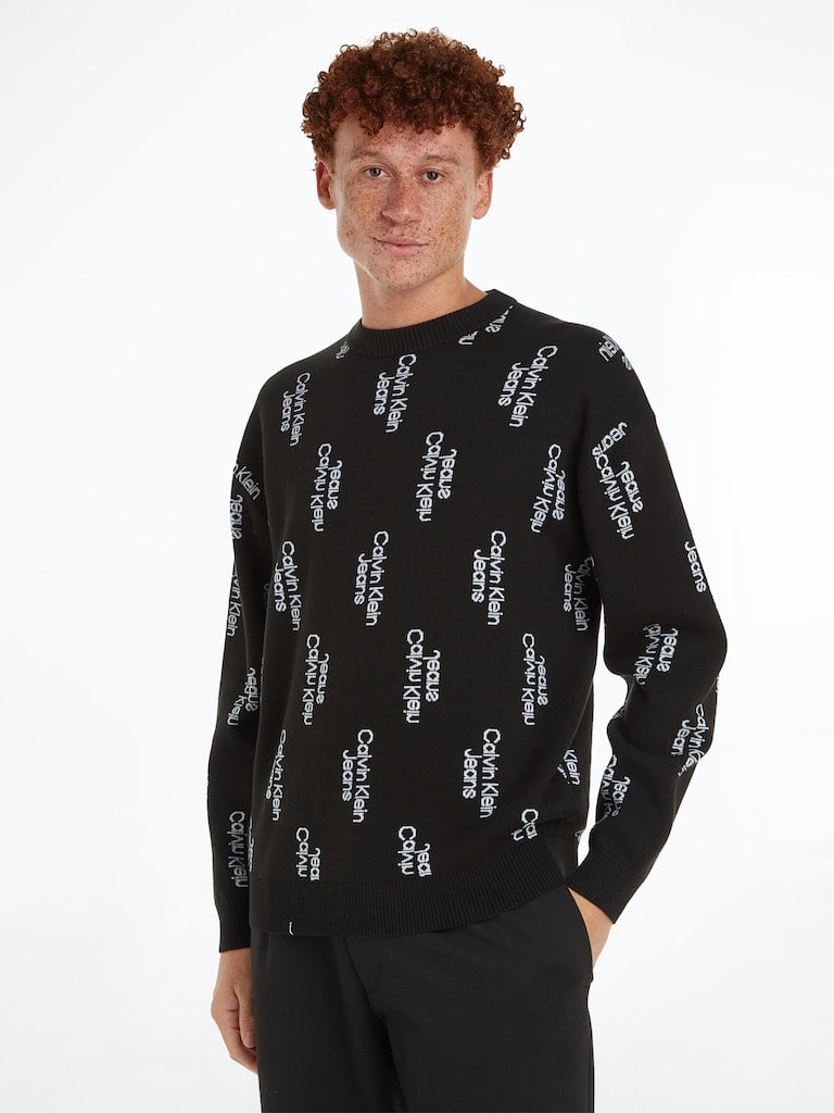 STACKED LOGO AOP SWEATER