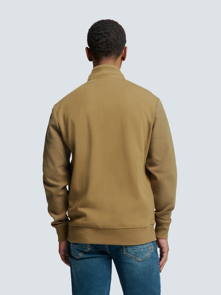 Sweater Full Zipper Twill Jacquard